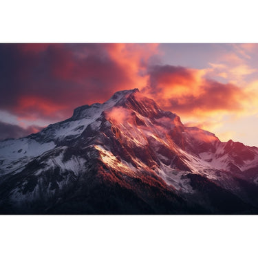 Sunset Mountain Landscape Canvas